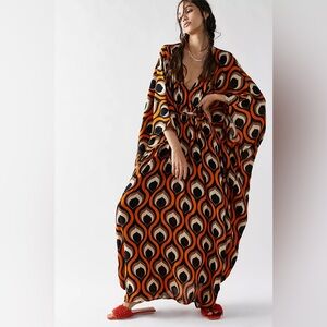 Free People Groovy Baby Maxi Kaftan Dress One Size